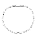 Rhodium Brass Bracelet with AAA Grade CZ in Clear