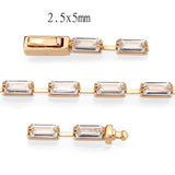 Rose Gold Brass Bracelet with AAA Grade CZ in Clear