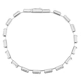 Rhodium Brass Bracelet with AAA Grade CZ in Clear