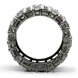 Ruthenium Brass Ring with AAA Grade CZ  in Clear