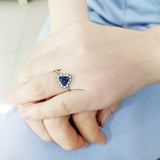 Imitation Rhodium+E-coating Brass Ring with Druzy in Capri Blue
