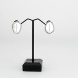 Imitation Rhodium Brass Earring with Synthetic in White