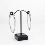 Imitation Rhodium Brass Earring with Synthetic in White