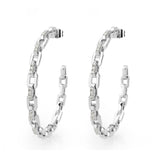 Imitation Rhodium Brass Earring with AAA Grade CZ in Clear