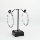 Imitation Rhodium Brass Earring with AAA Grade CZ in Clear