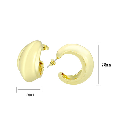 Flash Gold Brass Earring with NoStone in No Stone