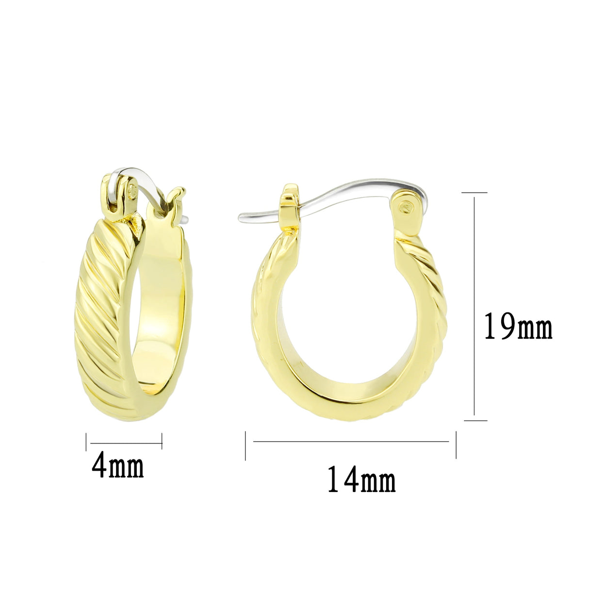 Flash Gold Brass Earring with NoStone in No Stone