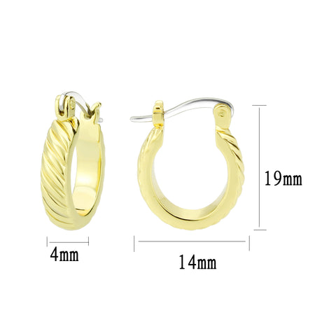 Flash Gold Brass Earring with NoStone in No Stone