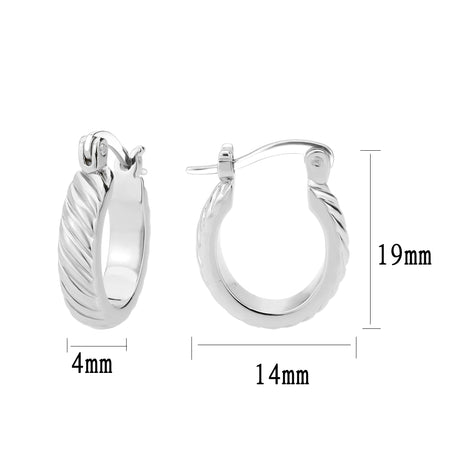 Imitation Rhodium Brass Earring with NoStone in No Stone