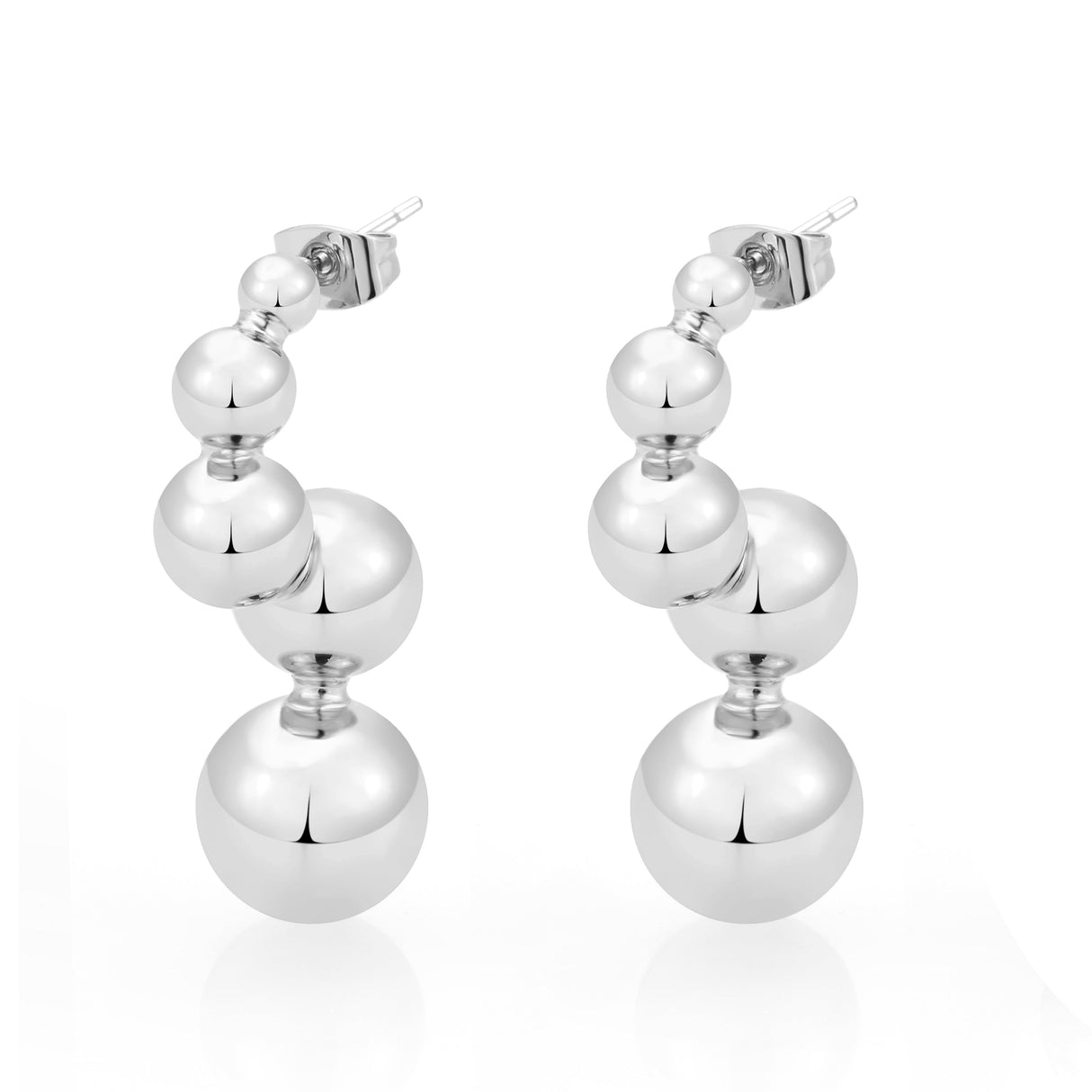 Imitation Rhodium Brass Earring with NoStone in No Stone