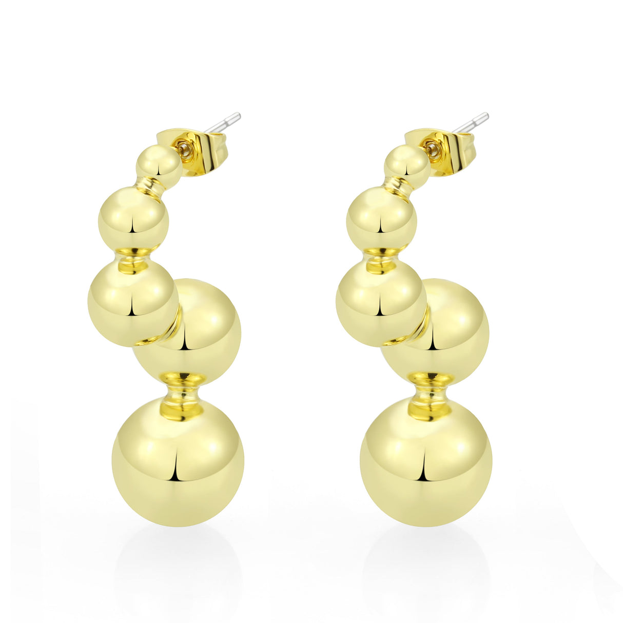Flash Gold Brass Earring with NoStone in No Stone