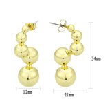 Flash Gold Brass Earring with NoStone in No Stone