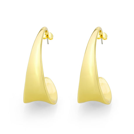 Flash Gold Brass Earring with NoStone in No Stone