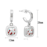 Imitation Rhodium Brass Earring with AAA Grade CZ in MultiColor