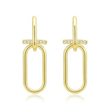 Flash Gold Brass Earring with AAA Grade CZ in Clear