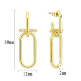 Flash Gold Brass Earring with AAA Grade CZ in Clear
