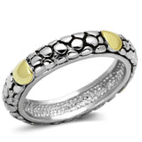 Reverse Two-Tone Brass Ring with Epoxy  in Jet