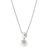 Rhodium Brass Necklace with AAA Grade CZ  in Clear