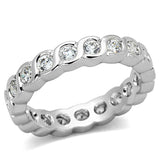 Rhodium Brass Ring with AAA Grade CZ  in Clear
