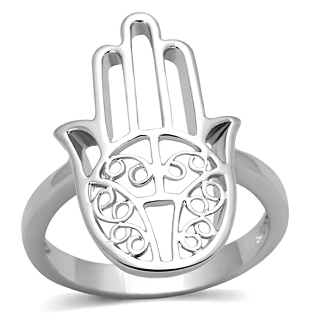 Rhodium Brass Ring with No Stone