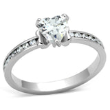 Rhodium Brass Ring with AAA Grade CZ  in Clear