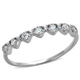 Rhodium Brass Ring with AAA Grade CZ  in Clear