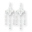 414222 - High-Polished 925 Sterling Silver Earrings with AAA Grade CZ  in Clear