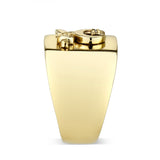 Ion Gold Plated  Brass Ring with No  Stone