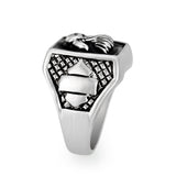 Rhodium Plated  Brass Ring with  No Stone