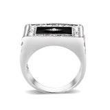 Rhodium Plated Brass Ring with  Epoxy