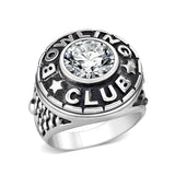 Sterling Sliver Ring with CZ  in Clear No Plated