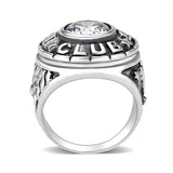 Sterling Sliver Ring with CZ  in Clear No Plated