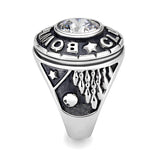 Sterling Sliver Ring with CZ  in Clear No Plated