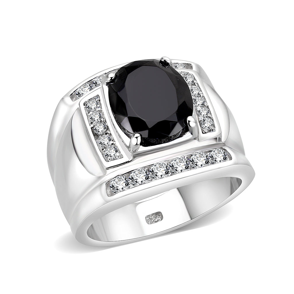 Sterling Silver   Ring with AAA Grade CZ   High Polished(No Plated)