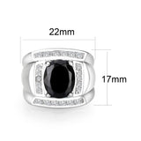 Sterling Silver   Ring with AAA Grade CZ   High Polished(No Plated)