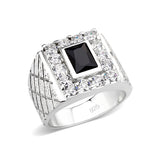 Sterling Silver   Ring with AAA Grade CZ   High Polished(No Plated)