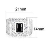 Sterling Silver   Ring with AAA Grade CZ   High Polished(No Plated)