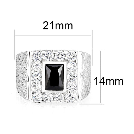 Sterling Silver   Ring with AAA Grade CZ   High Polished(No Plated)