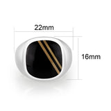 Sterling Silver   Ring with Epoxy   High Polished(No Plated)