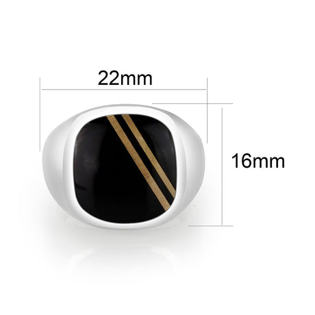 Sterling Silver   Ring with Epoxy   High Polished(No Plated)