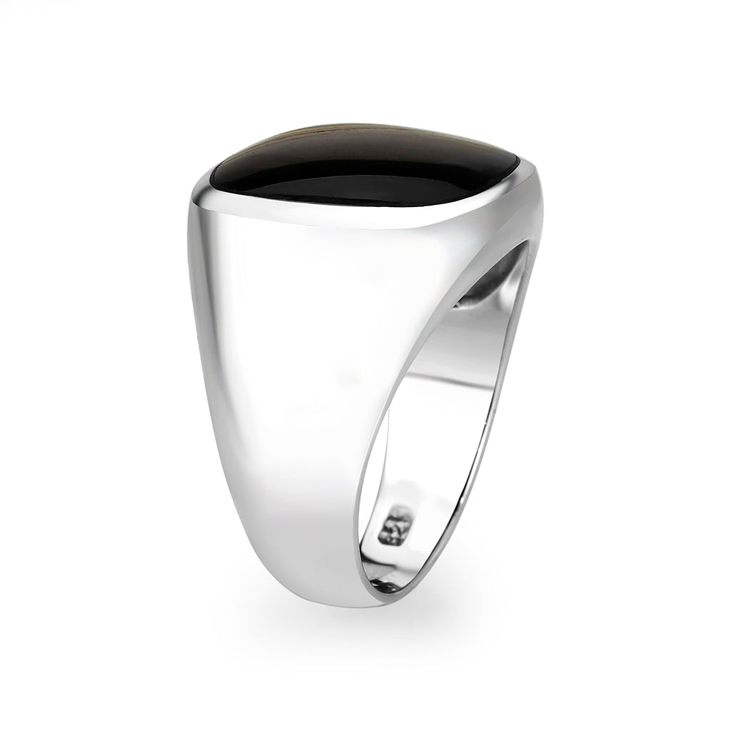 Sterling Silver   Ring with Epoxy   High Polished(No Plated)