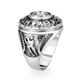 Sterling Silver   Ring with Clear CZ   High Polished(No Plated)