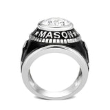 Sterling Silver  Ring with AAA Grade CZ  in Clear High Polished( No Plated)