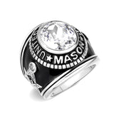 Sterling Silver  Ring with AAA Grade CZ  in Clear High Polished( No Plated)