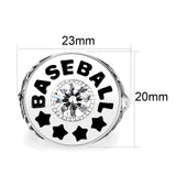 Sterling Silver   Ring with Clear CZ   High Polished(No Plated)