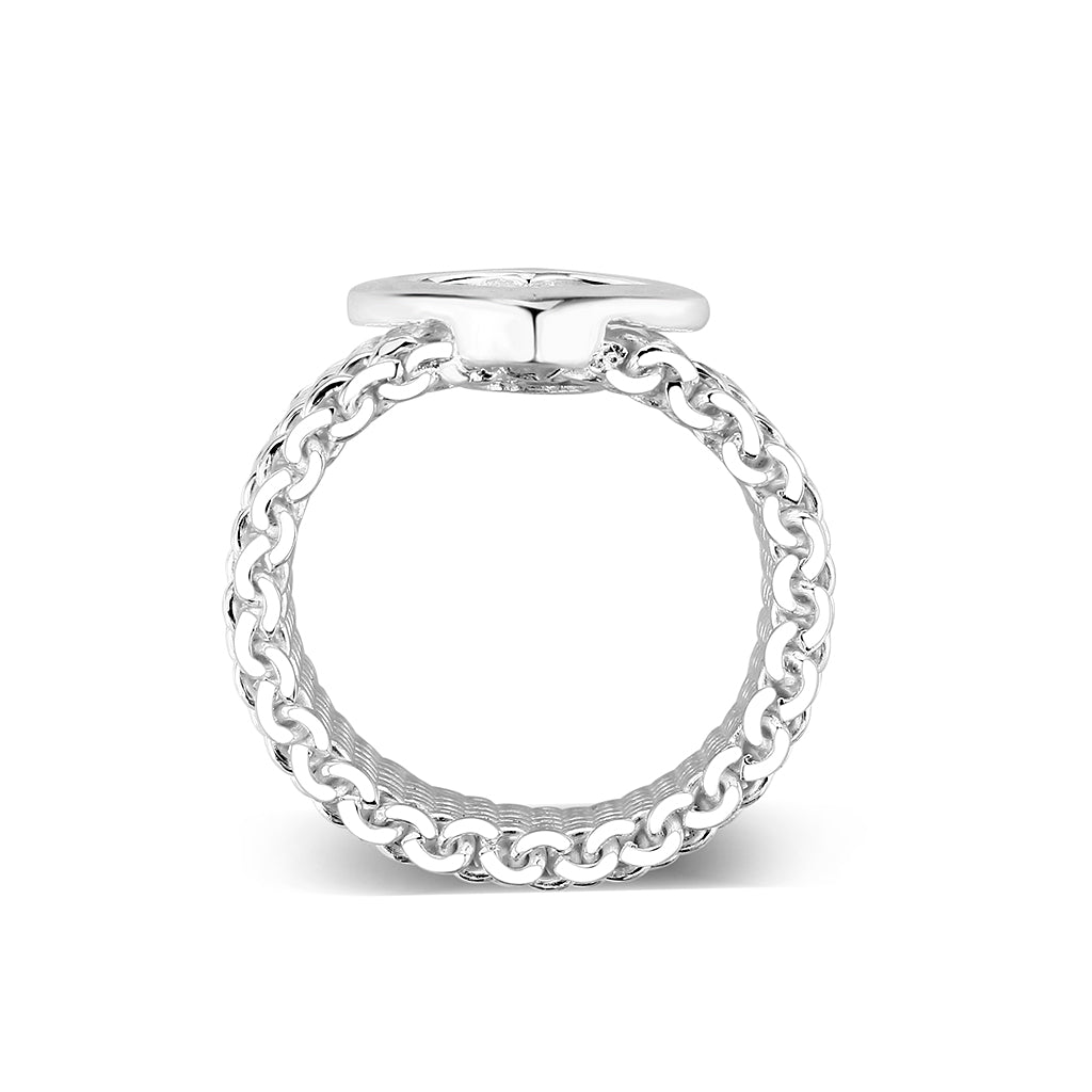 Rhodium Plated Ring with No Stone
