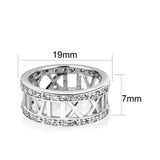 Rhodium Plated Brass Ring with CZ  In Clear