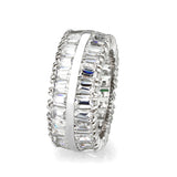 Rhodium Plated Brass Ring with CZ  In Clear
