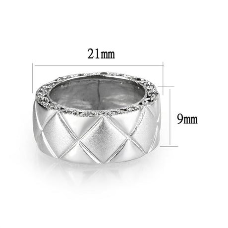 Sterling Silver Ring with Epoxy High Polished( NO Plating)