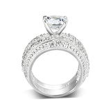 Sterling Silver Ring with CZ In Clear High Polished( NO Plating)